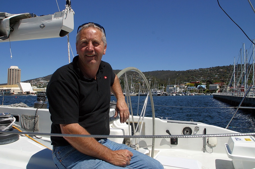 Rob Fisher aboard Helsal III