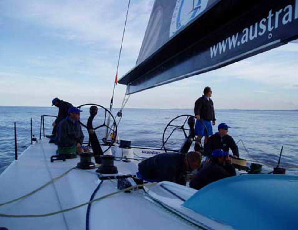 Skandia in light breeze in the Ingles Gold Coast Race