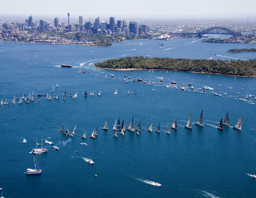 2005 Rolex Sydney Hobart Start - just after the gun