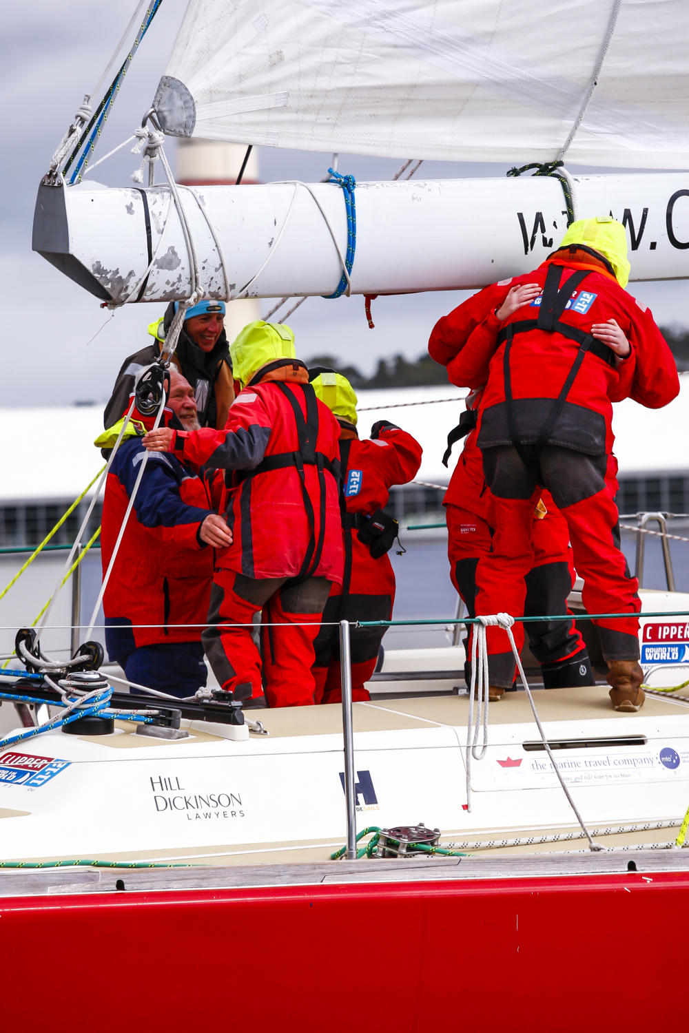 XXXX at the end of the Clipper Round the World race, a category of the Sydney to Hobart yacht race at Constitution Dock in Hobart, Monday, Dec. 30, 2013. (AAP Image/Heath Holden) NO ARCHIVING, EDITORIAL USE ONLY