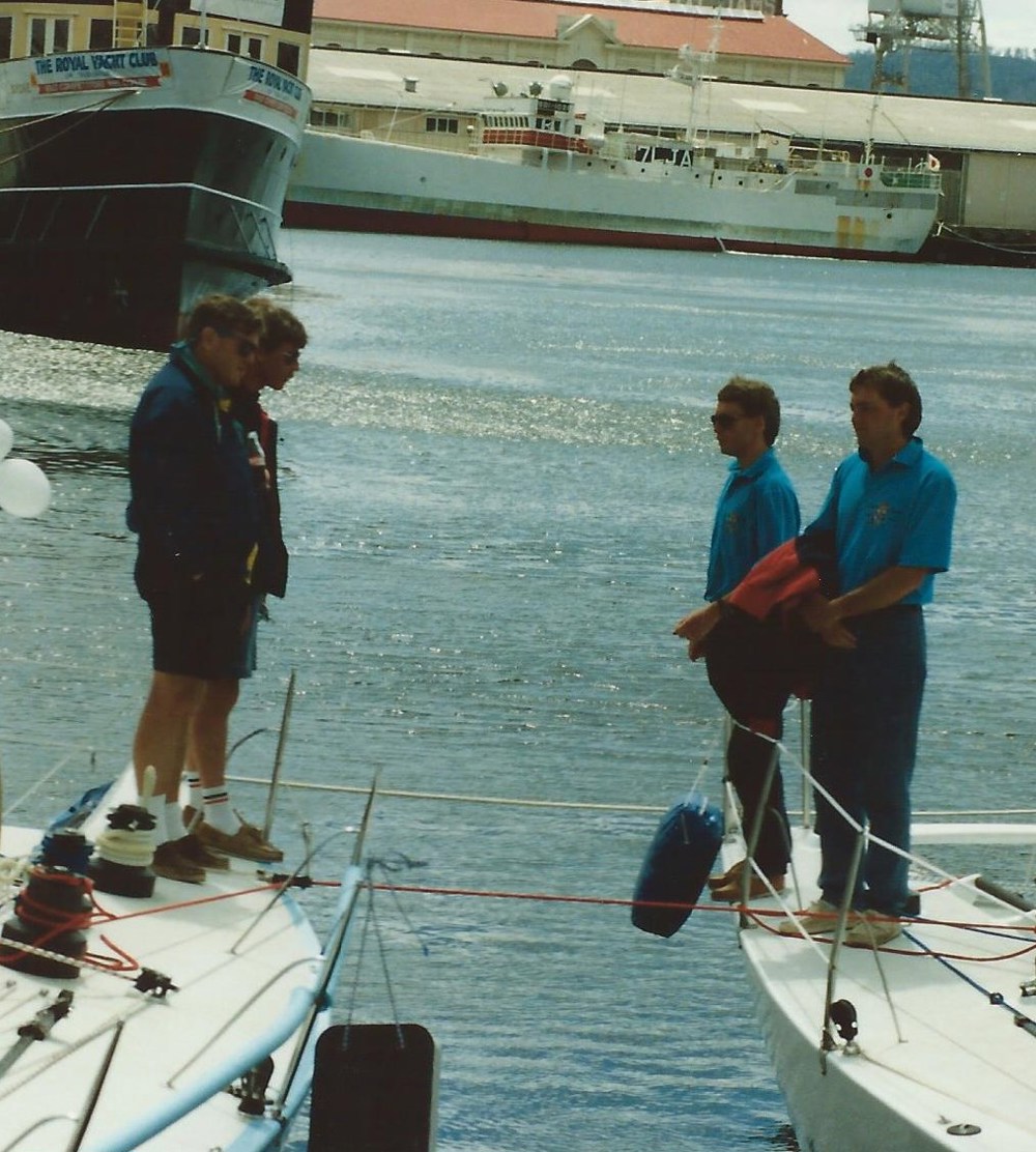 97 (9797) & Cuckoos Nest (MYC2) crew discuss 1993 SHYR in Hobart - CYCA Archives