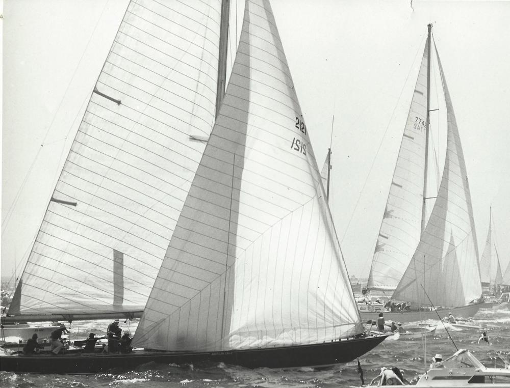American Eagle (2121) follows Kialoa II (7742) having exited Sydney Harbour - 1971 Sydney Hobart Yacht Race