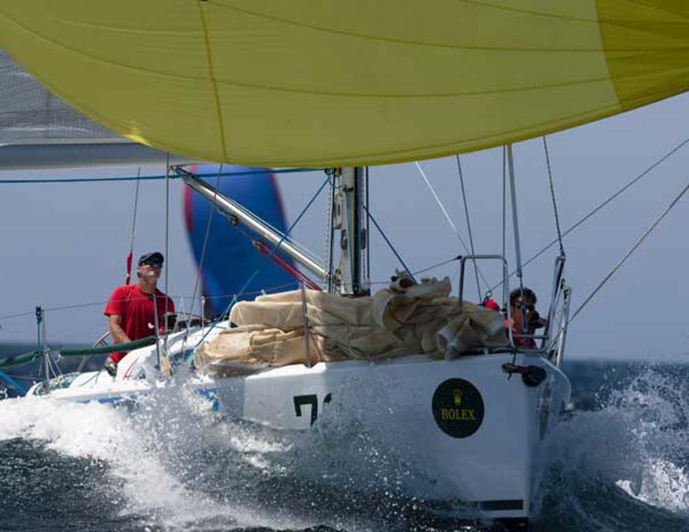 Jean-Luc Esplaas' 41 SUD soon after the start of 64th Rolex Sydney Hobart