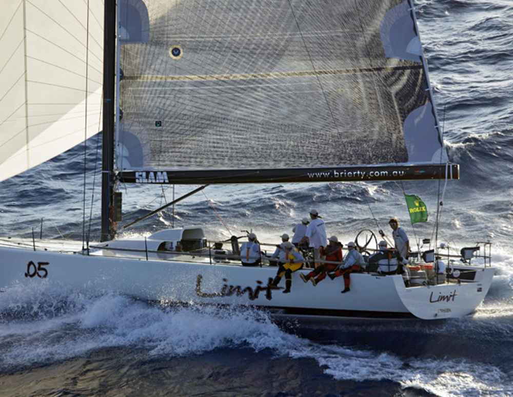 Alan Brierty's Limit racing in the Rolex Sydney to Hobart Yacht Race, 2008.