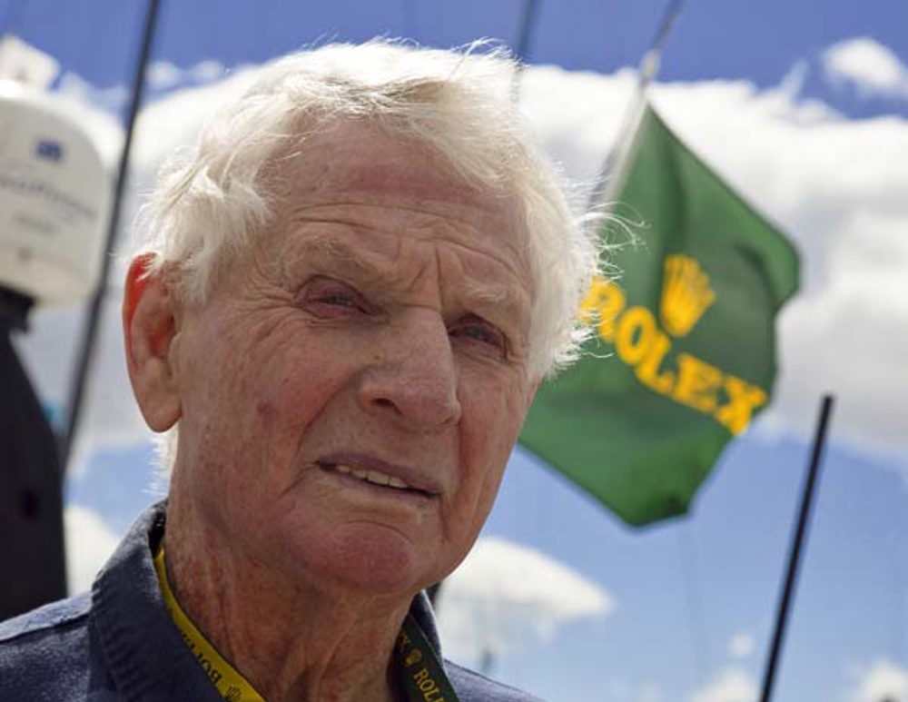 Syd Fischer, owner of Ragamuffin, eighty-year old veteran of 40 races