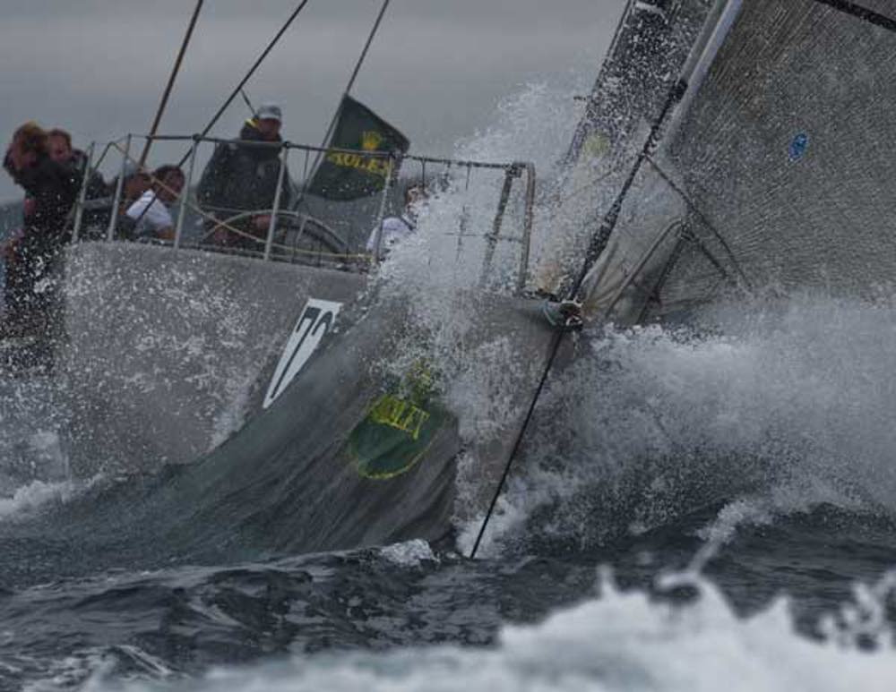 Niklas Zennstrom's JV72 RAN during the start of the 65th Rolex Sydney Hobart