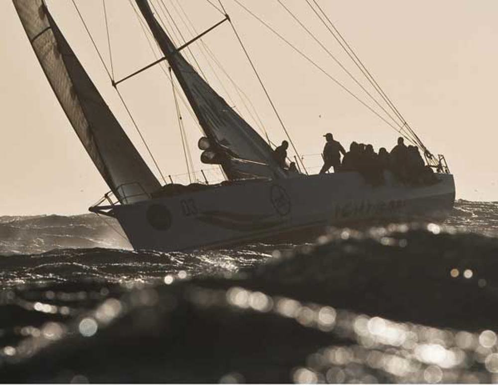 CYCA Commodore Matt Allen's Jones 70 Ichi Ban at sunrise on day 4