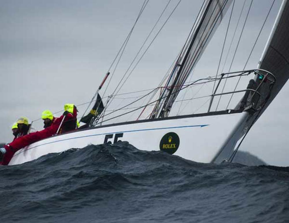 Chris Dawe's Cole 43 Polaris of Belmont, heading for Hobart after rounding Zulu mark