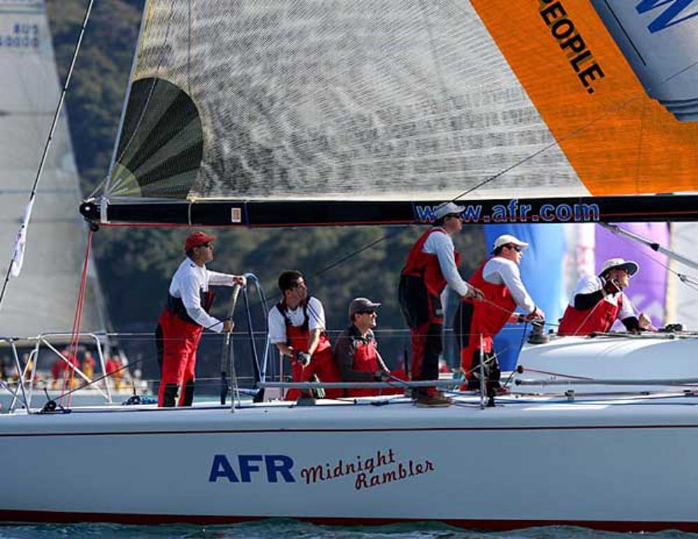 Ed Psaltis and Bob Thomas' AFR Midnight Rambler got off to a flying start in the Audi Sydney Gold Coast Yacht Race 2010
