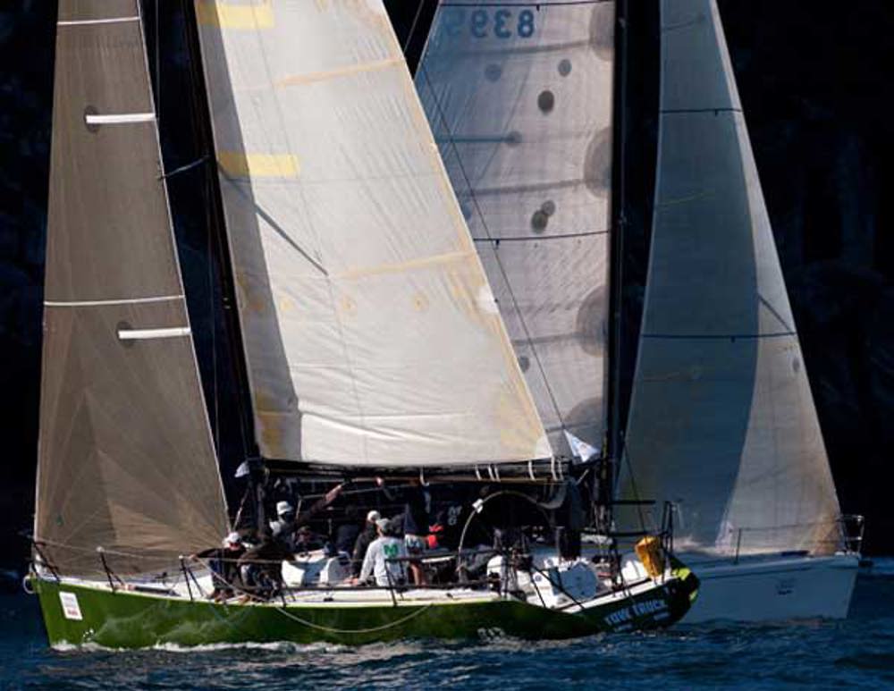 Anthony Paterson's Tow Truck with Barry Kelly's Typhoon in background during Audi Sydney Gold Coast Yacht Race
