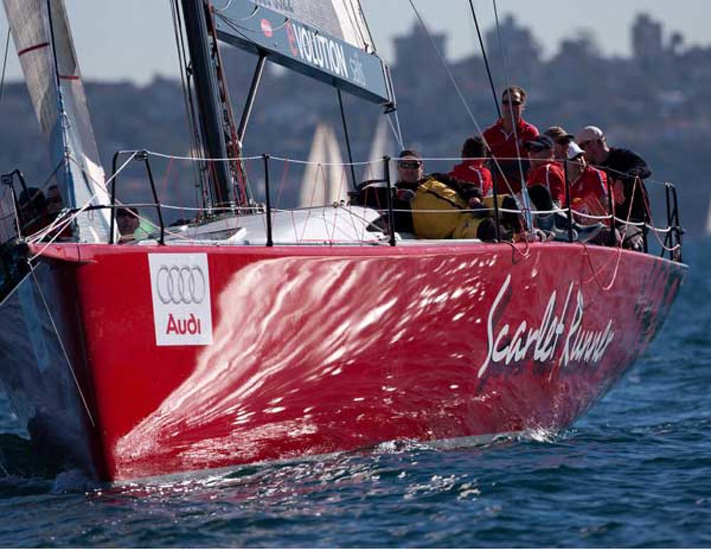 Robert Date's Reichel Pugh 52 Scarlett Runner after the start of Audi Sydney Gold Coast Yacht Race