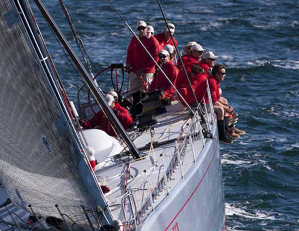 Concentration aboard Wild Oats XI, Audi Sydney Gold Coast Yacht Race 2011