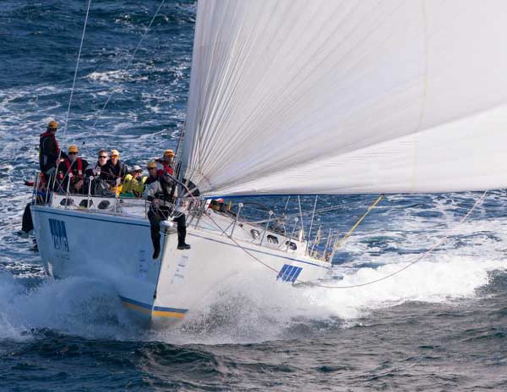 Brindabella relishing the strong breeze and heading offshore to find more, 2012 Sydney Gold Coast Yacht Race