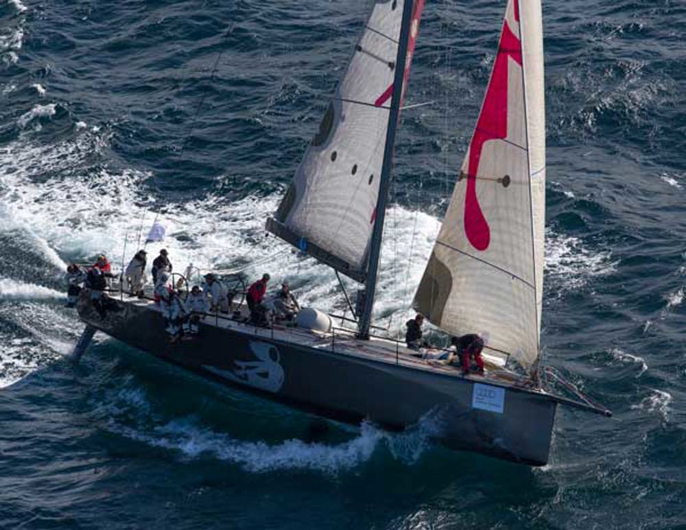Living Doll dialled up and chasing the race leader, Audi Sydney Gold Coast Yacht Race 2012