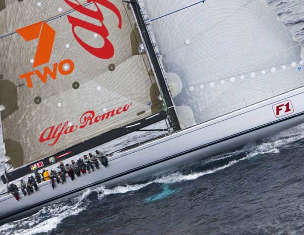 Neville Crichton's RP100 Alfa Romeo heading for Hobart