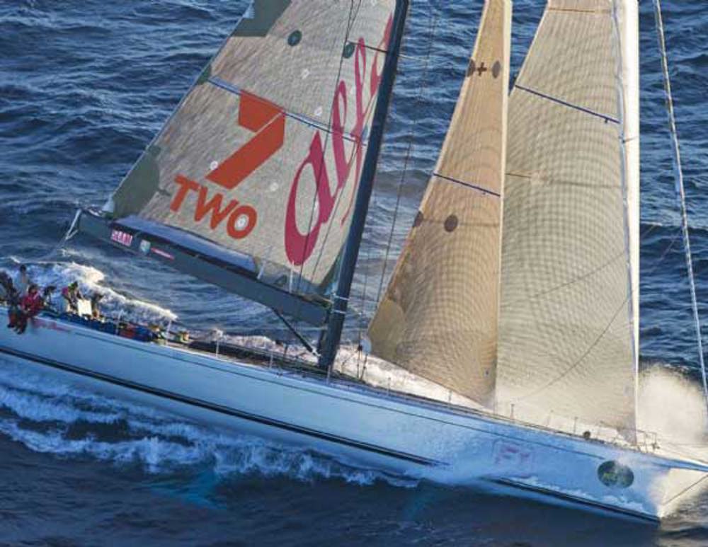 Neville Crichton’s RP100 Alfa Romeo late on day 2 of the Rolex Sydney Hobart