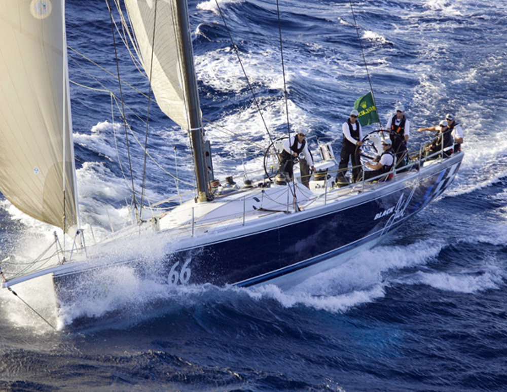 Peter Harburg's Black Jack, in the 64th Rolex Sydney Hobart Yacht Race