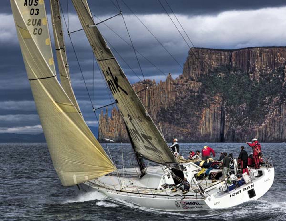 Matt Allen's Ichi Ban approaches the Organ Pipes during the 64th Rolex Sydney Hobart
