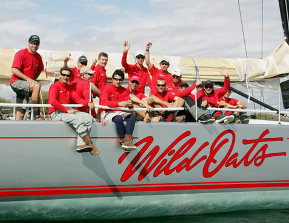 The line honours winning crew of Wild Oats X