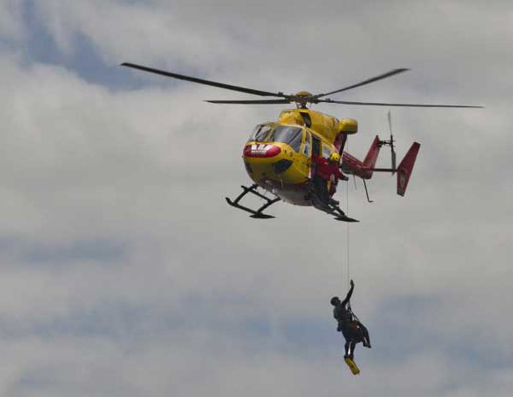 Westpac Rescue Helicopter (TAS) demonstrates a winch rescue