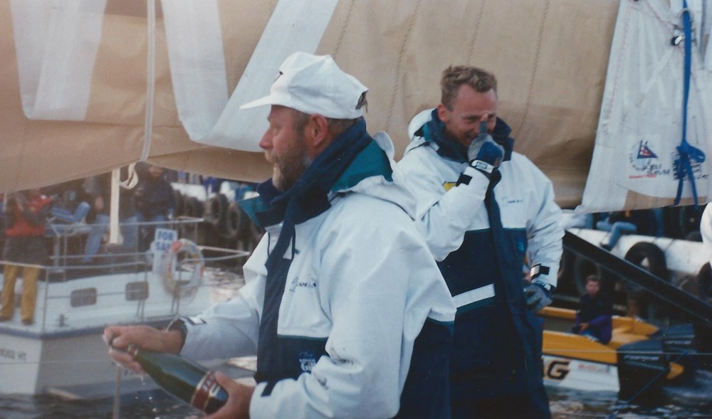Tasmania (T1) - 1994 SHYR Line Honours winner celebrations - CYCA Archive