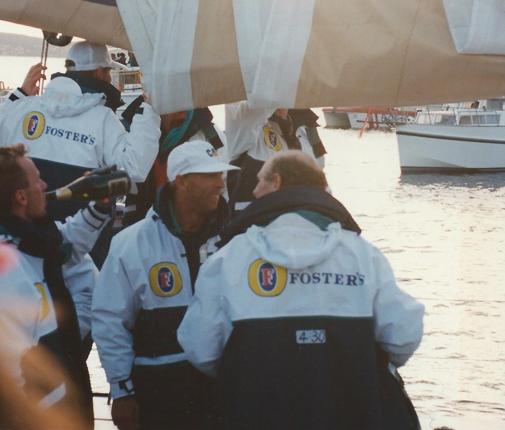 Tasmania (T1) - 1994 SHYR Line Honours winner celebrations - CYCA Archive