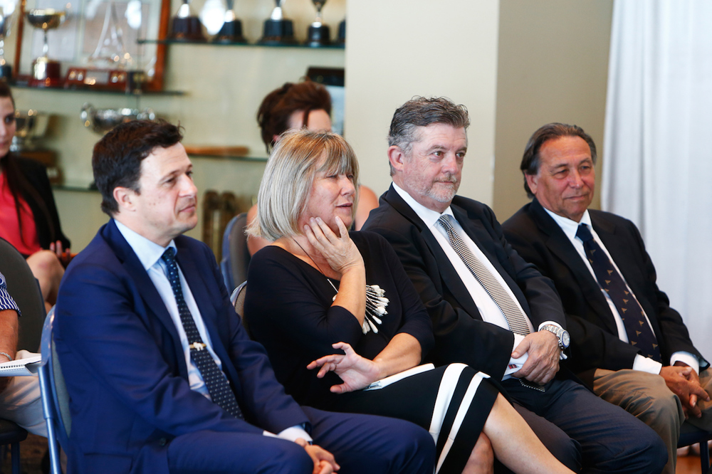 ROLEX Patrick Boutellier, CYCA CEO Debra Dawson, CYCA Rear Commodore John Markos and CYCA Commodore John Cameron.