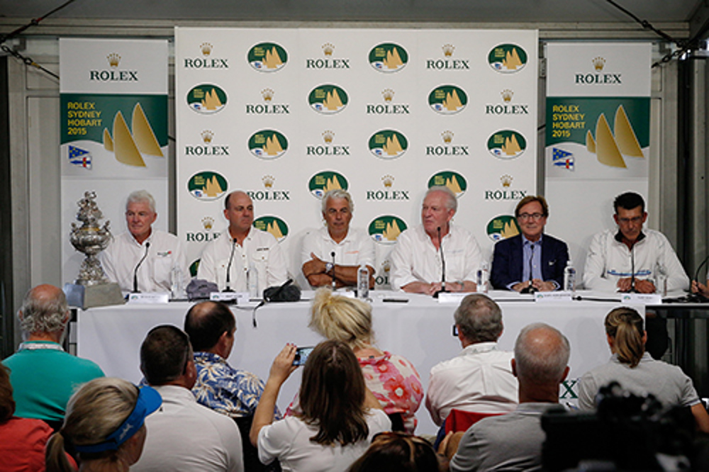 during the Overall Contenders press conference at the CYCA , Australia, Wednesday, December. 23rd, 2015. (Photo: Steve Christo)
