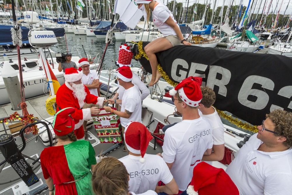 Santa visiting the Cruising Yacht Club Australia docks