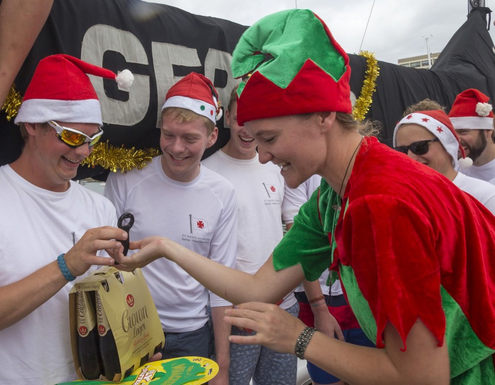 Santa visiting the Cruising Yacht Club Australia docks