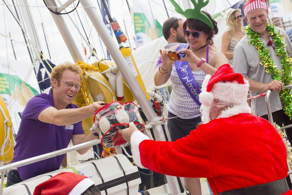 Santa visiting the Cruising Yacht Club Australia docks