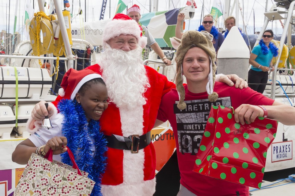 Santa visiting the Cruising Yacht Club Australia docks