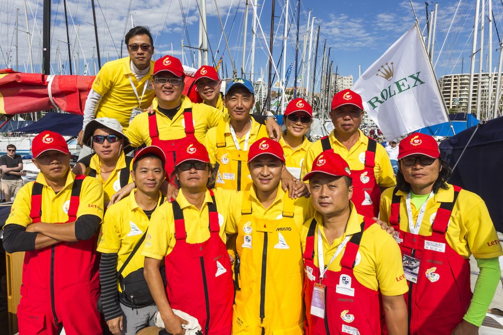 Dockside - Crew of SHUGUANG HAIYANG (CHN), Sail No: CHN53007, Design: Jeanneau  42i, Owner: Roy Pan, Skipper: Dong Qing