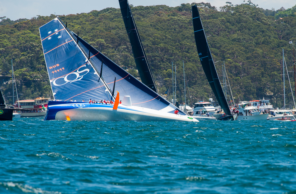 CQS after a tack with its swing keel on the wrong side