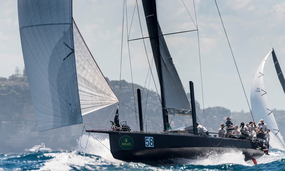 German boat varuna VI enjoying the conditions at sea shortly after the start