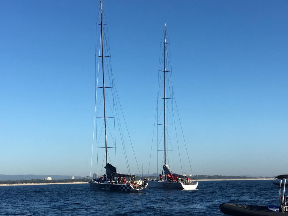 Cleaning up the boats after finishing, and talking about the race that was