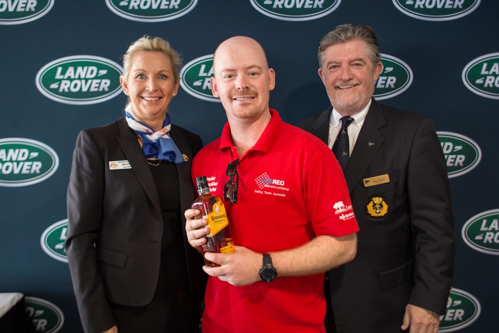 Andrew Lelliot of Ausreo - winner of the prize for closest ETA from Point Danger to the finish