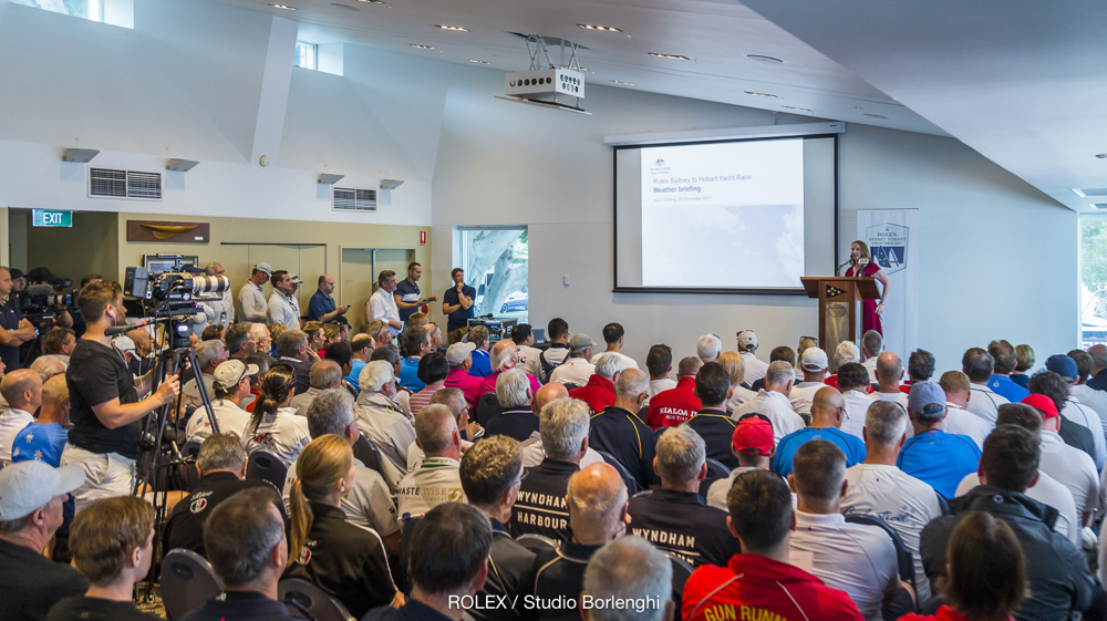 Weather briefing on the morning of the race