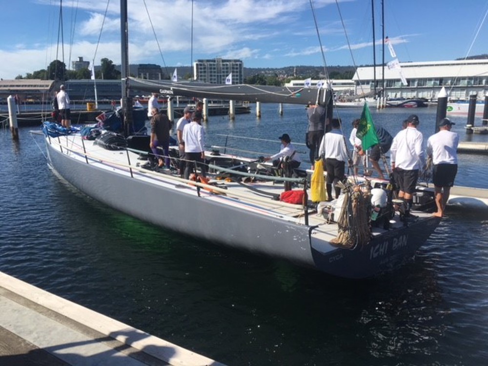 Ichi Ban arriving at King's Pier Marina, Hobart
