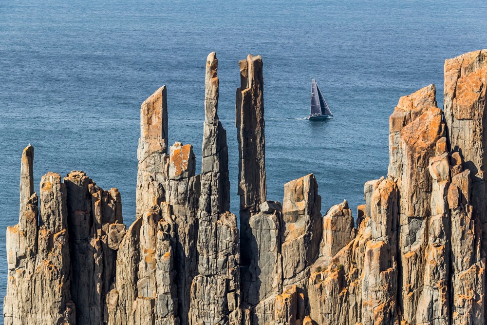 Indian in Storm Bay under the shadow of Cape Raoul