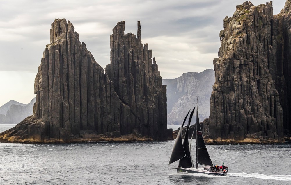 Concubine entering Storm Bay at Tasman Island