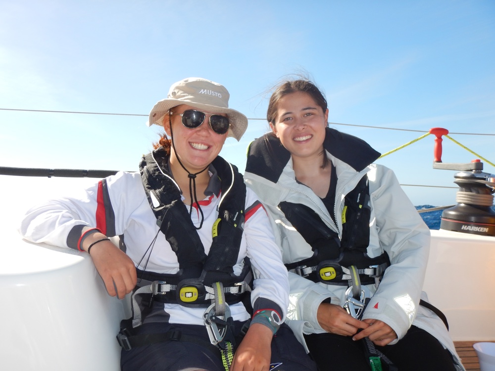 CYCA Youth Sailing Academy members Lauren Galloway and India Howard on Wax Lyrical in their first Rolex Sydney Hobart