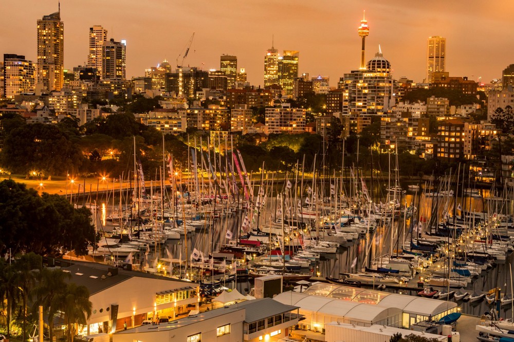 Rolex Sydney Hobart fleet moored in the CYCA marina