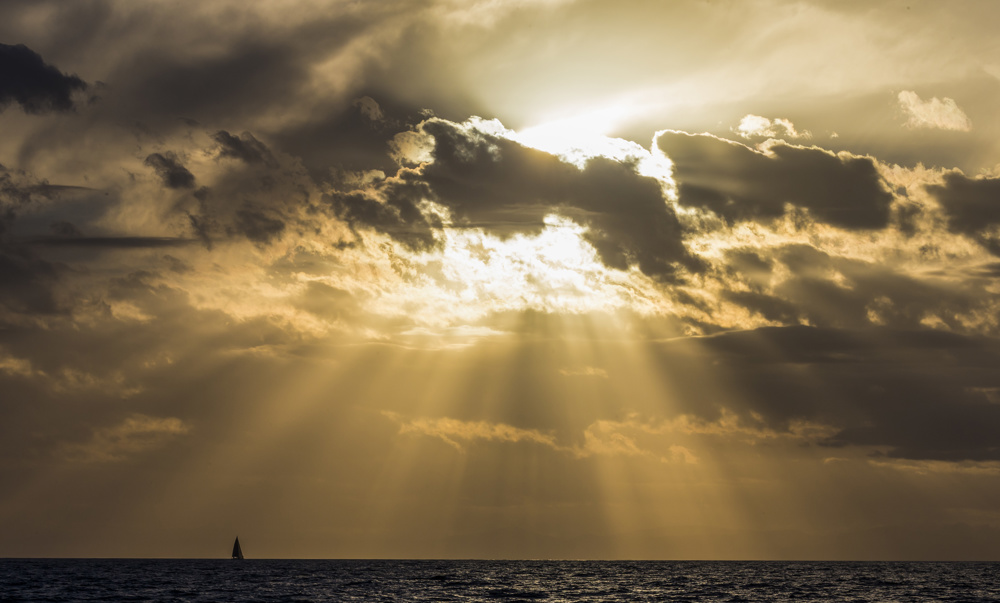Fleet in Storm Bay late evening
