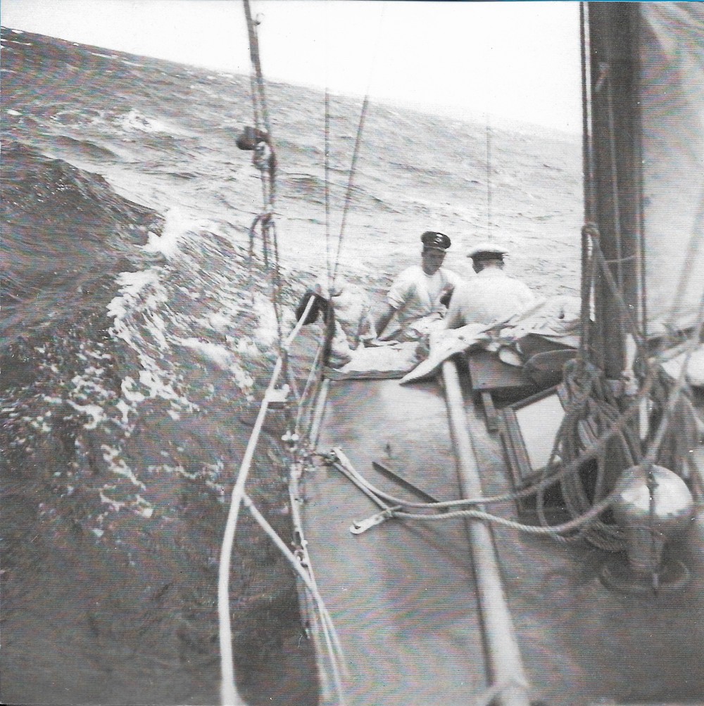 Stormbird - 1947 SHYR - relaxed crew - STORMBIRD EXHIBIT VII-2 - CYCA Archives