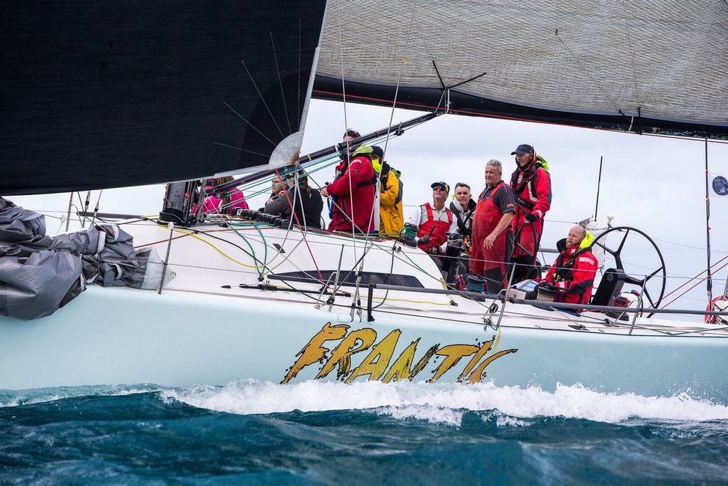 Frantic on its way to Line Honours in the 2018 Sydney Noumea Yacht Race