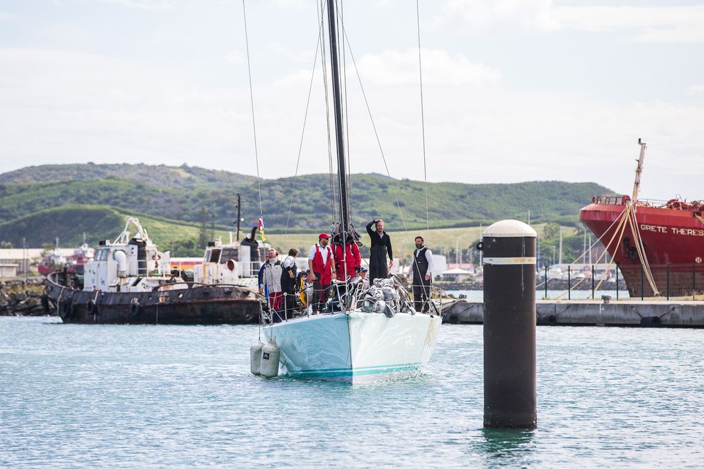 Frantic approaches the dock in Noumea after taking line honours
