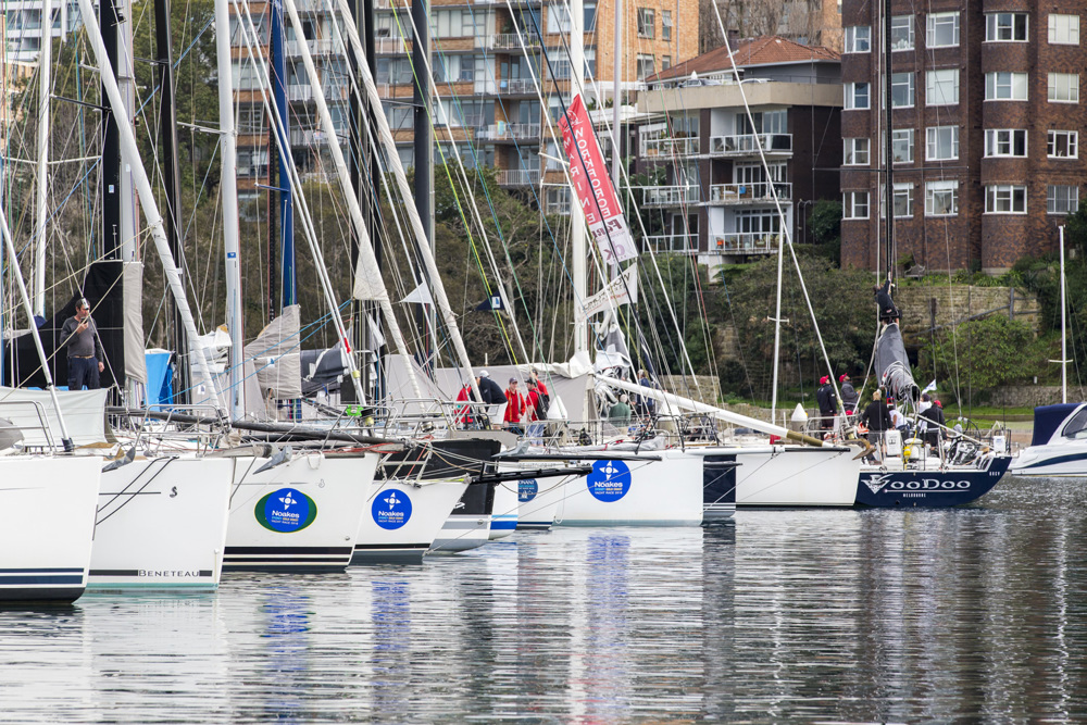 Some of the Noakes Sydney Gold Coast Yacht Race fleet in the CYCA marina
