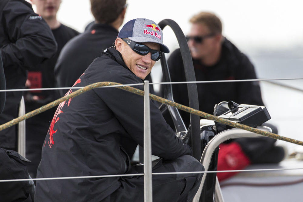 James Spithill on board Comanche