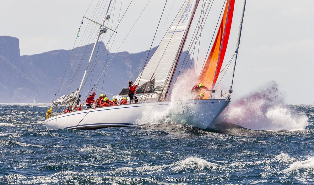 Kialoa 2 in Storm Bay